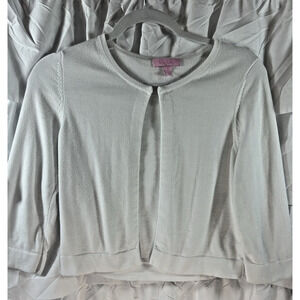 Lilly Pulitzer Cardigan Size Small Crop Half Sleeve White hook eye sweater women